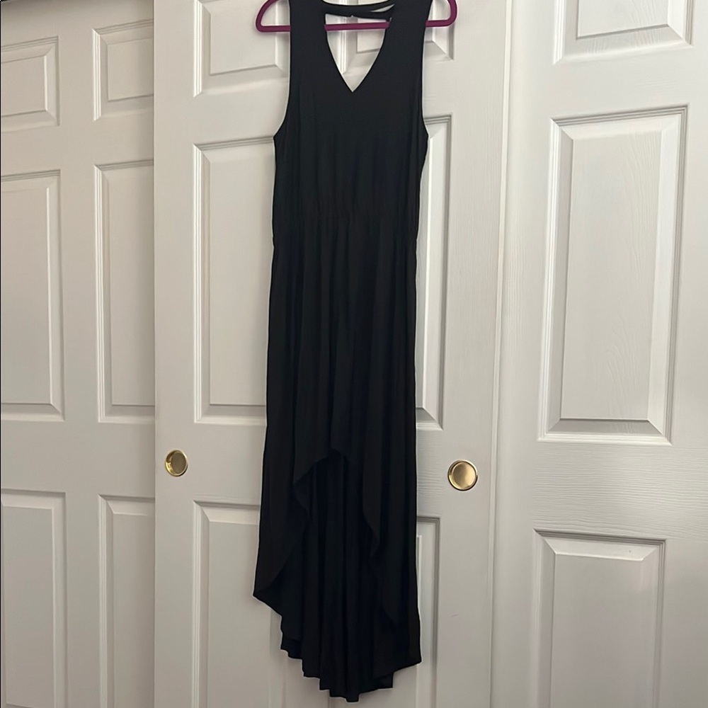 Urban Outfitters Black V-Neck High Low Sundress